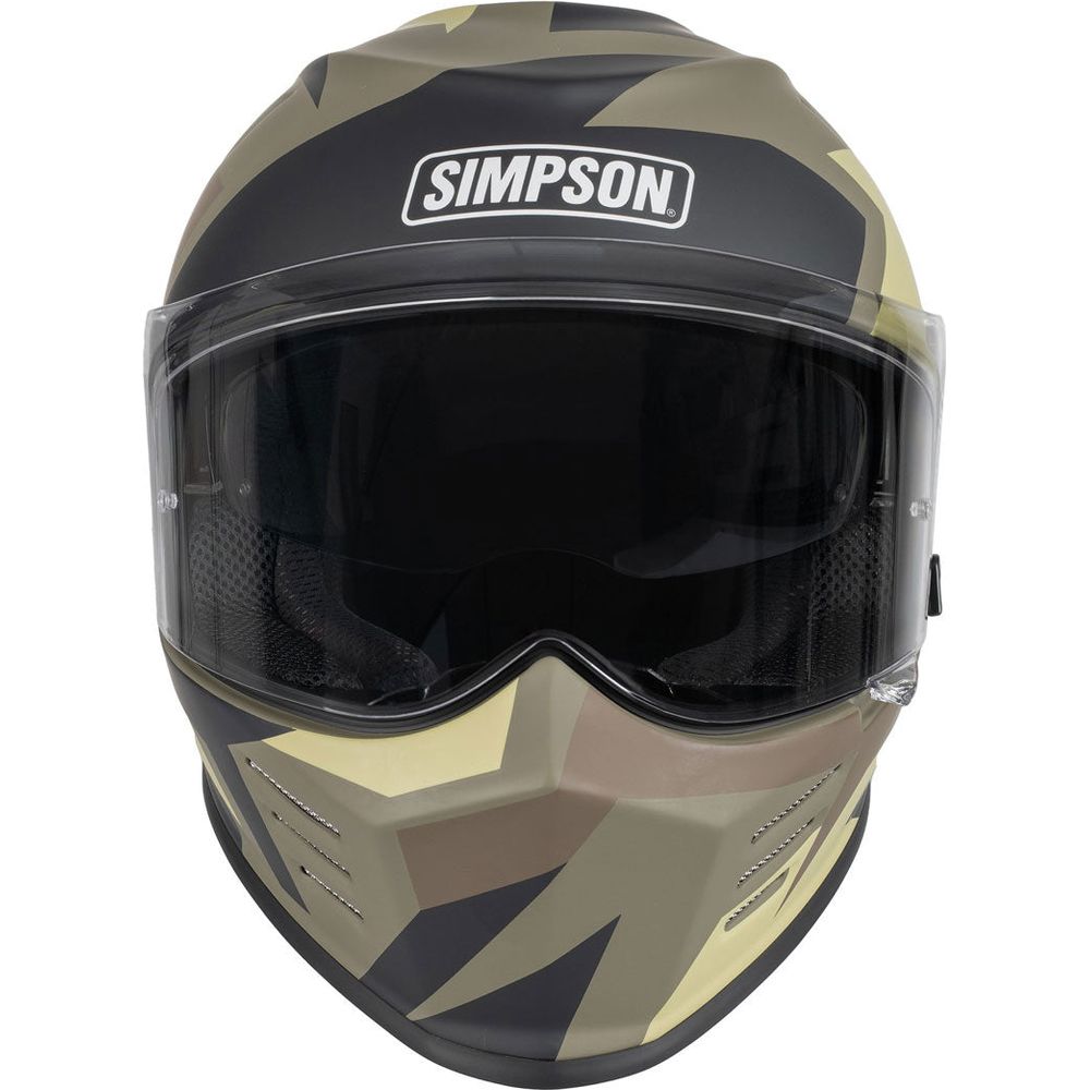 Simpson Venom Comanche ECE 22.06 Full Face Helmet Green / Brown  - FREE UK Shipping, FREE 365 Day Returns | Moto Central