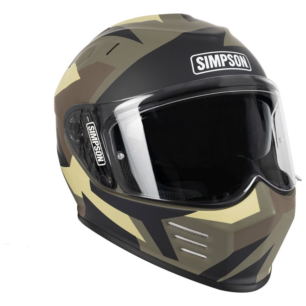 Simpson Venom Comanche ECE 22.06 Full Face Helmet Green / Brown  - FREE UK Shipping, FREE 365 Day Returns | Moto Central