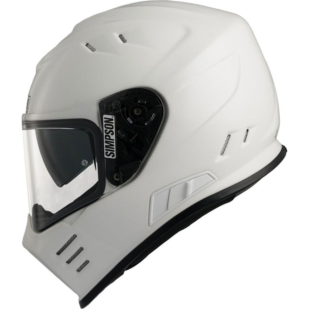 Simpson Venom Solid ECE 22.06 Full Face Helmet Gloss White - FREE UK Shipping, FREE 365 Day Returns | Moto Central