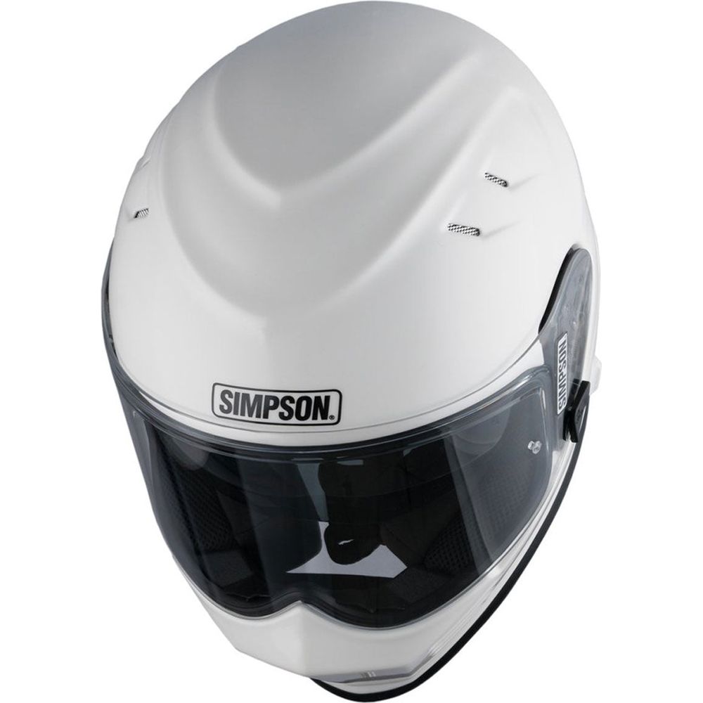 Simpson Venom Solid ECE 22.06 Full Face Helmet Gloss White - FREE UK Shipping, FREE 365 Day Returns | Moto Central