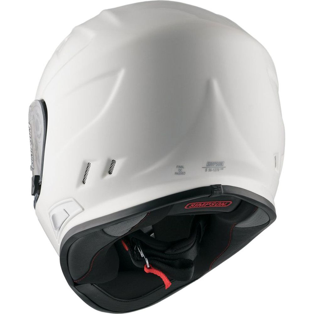 Simpson Venom Solid ECE 22.06 Full Face Helmet Gloss White - FREE UK Shipping, FREE 365 Day Returns | Moto Central