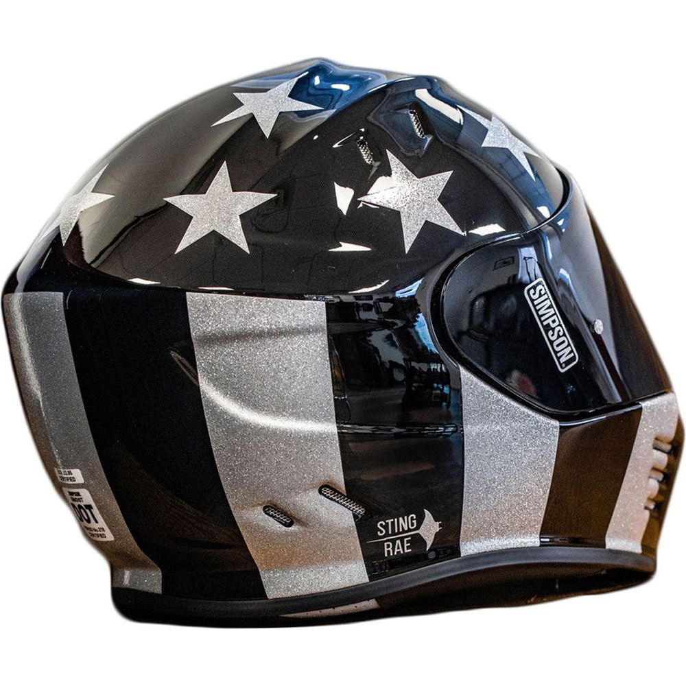 Simpson Venom Sting Rae Full Face Helmet Black  - FREE UK Shipping, FREE 365 Day Returns | Moto Central