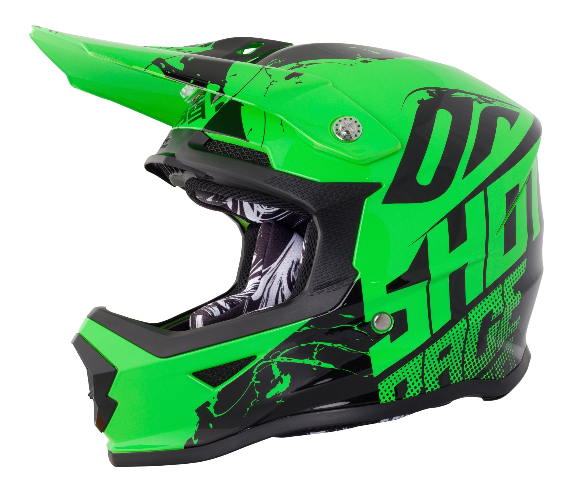 Shot Furious Youth MX Helmet Venom Neon Green