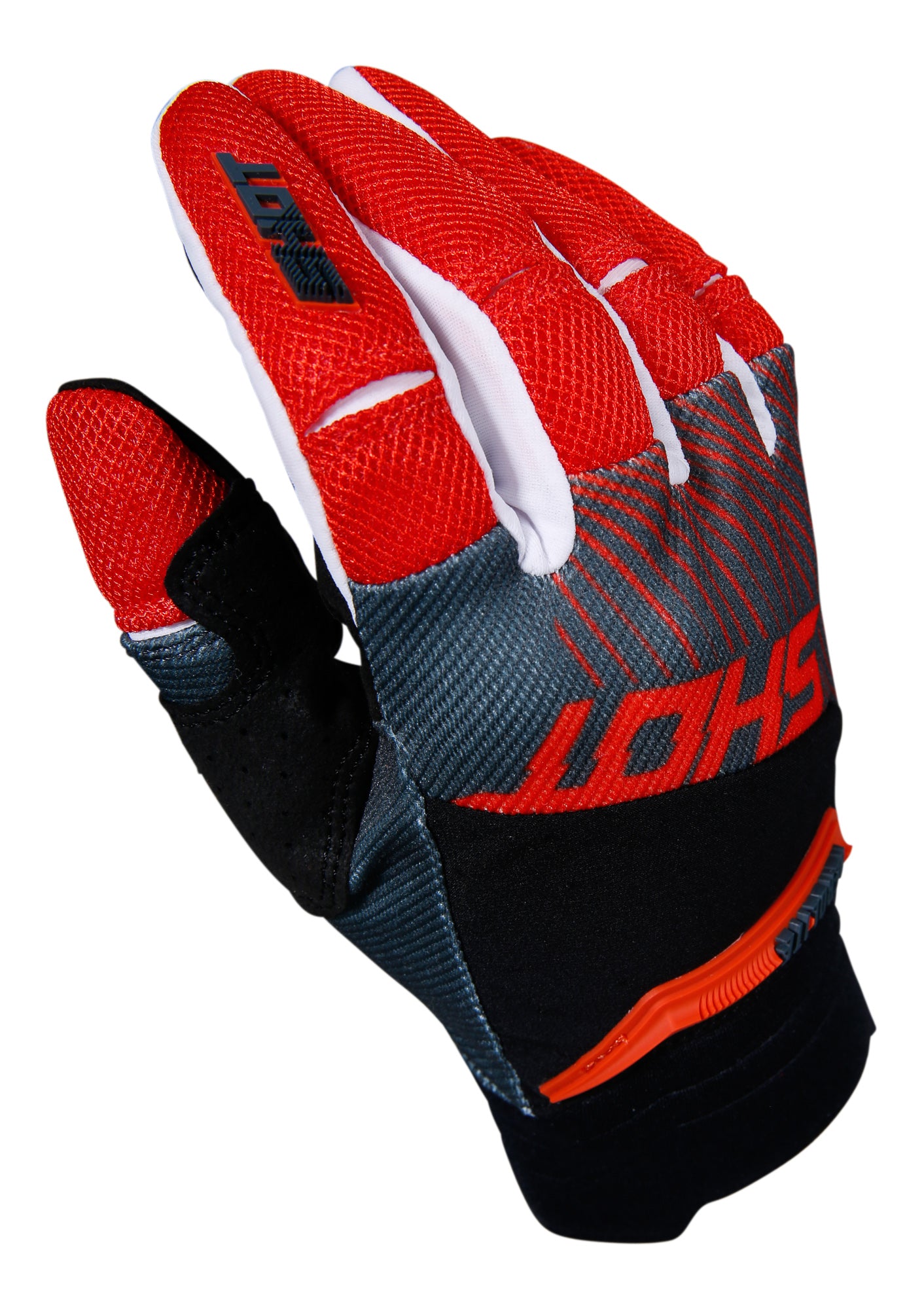 Shot Aerolite Optica Gloves Grey / Red  - FREE UK Delivery - Moto Central