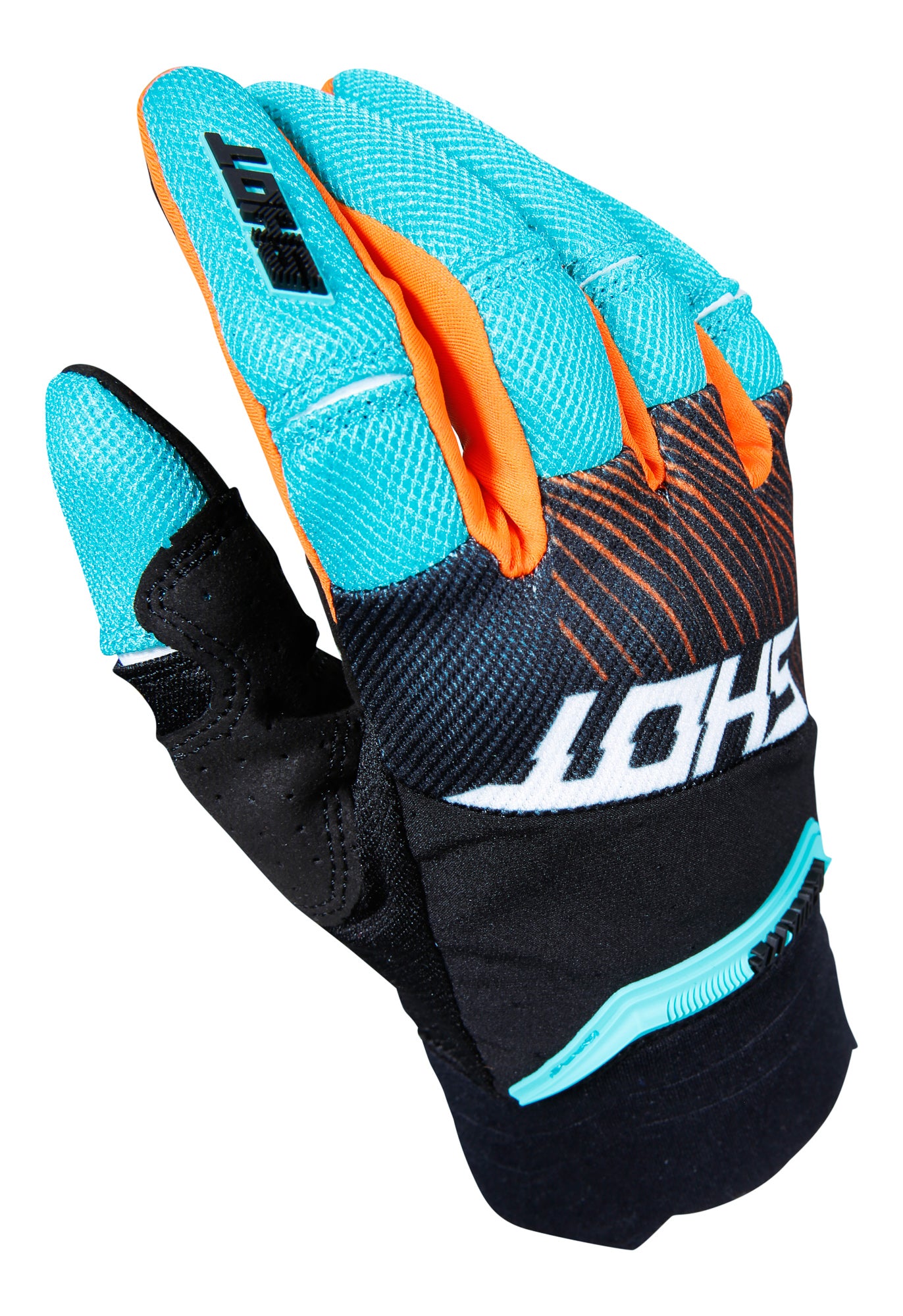 Shot Aerolite Optica Gloves Mint / Orange Yellow  - FREE UK Delivery - Moto Central