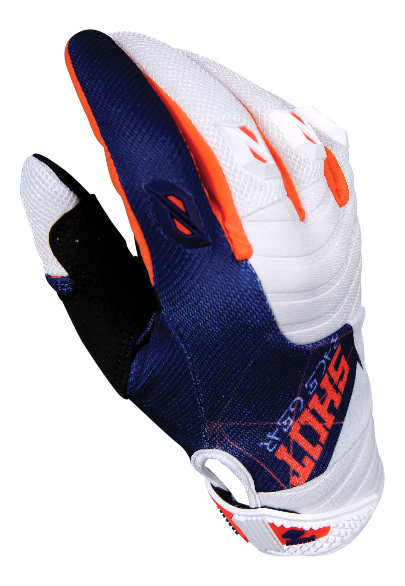 Shot Contact Gloves Infinite Blue / Neon Orange  - FREE UK Delivery - Moto Central