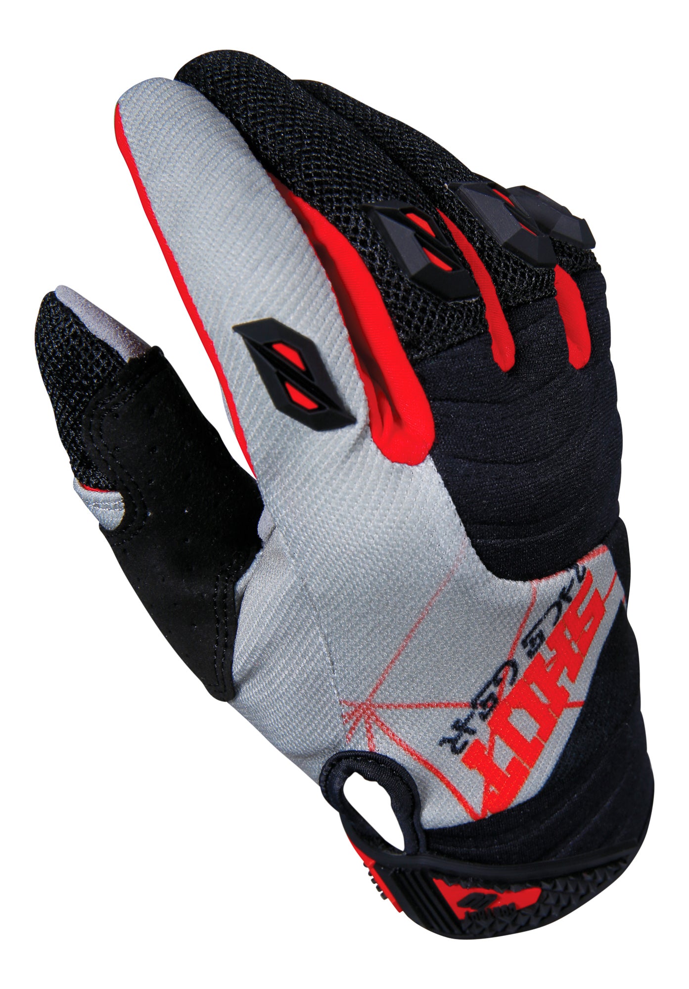 Shot Contact Gloves Infinite Grey / Red  - FREE UK Delivery - Moto Central