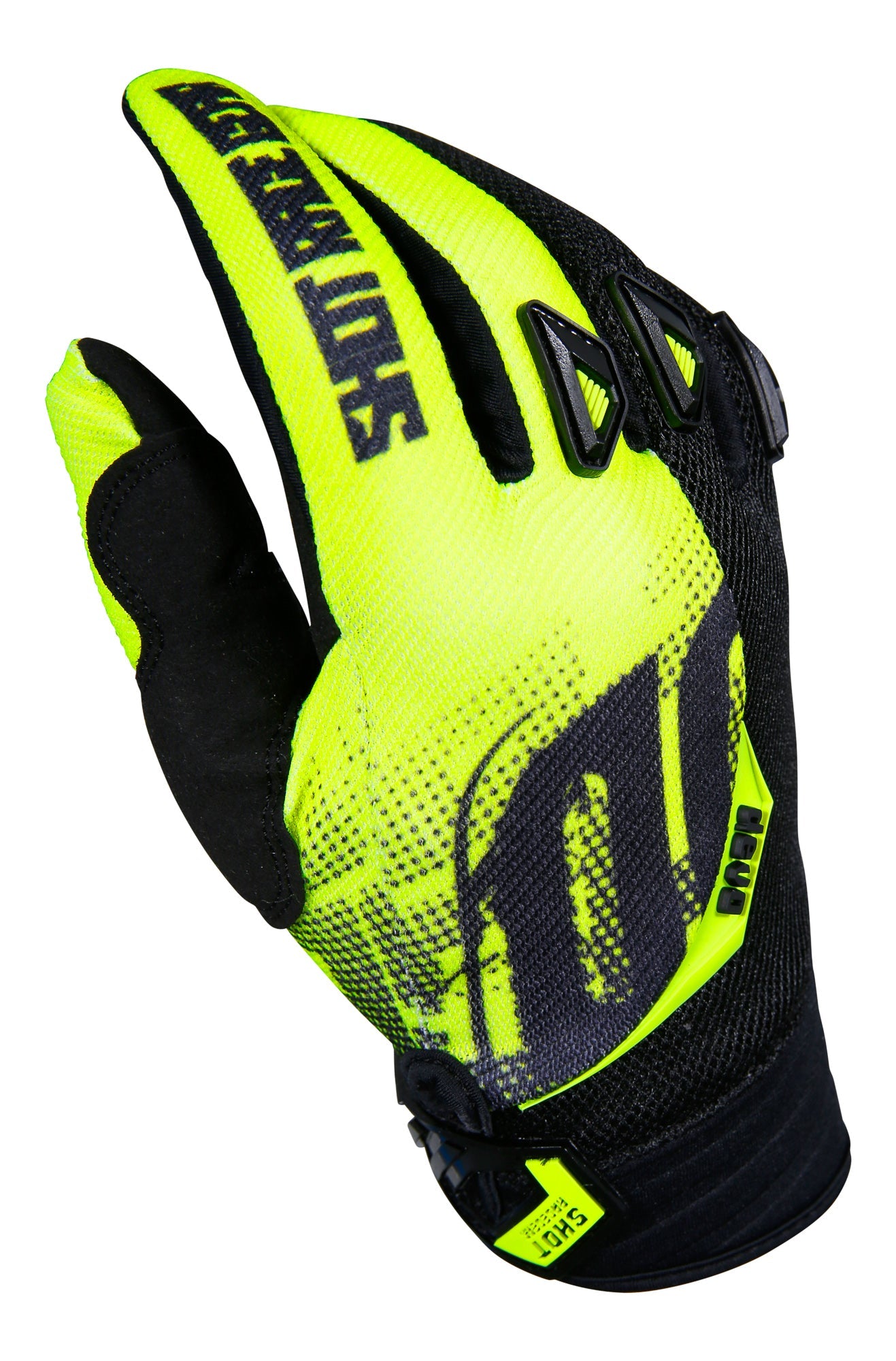 Shot Devo Venom Kids Gloves Neon Yellow