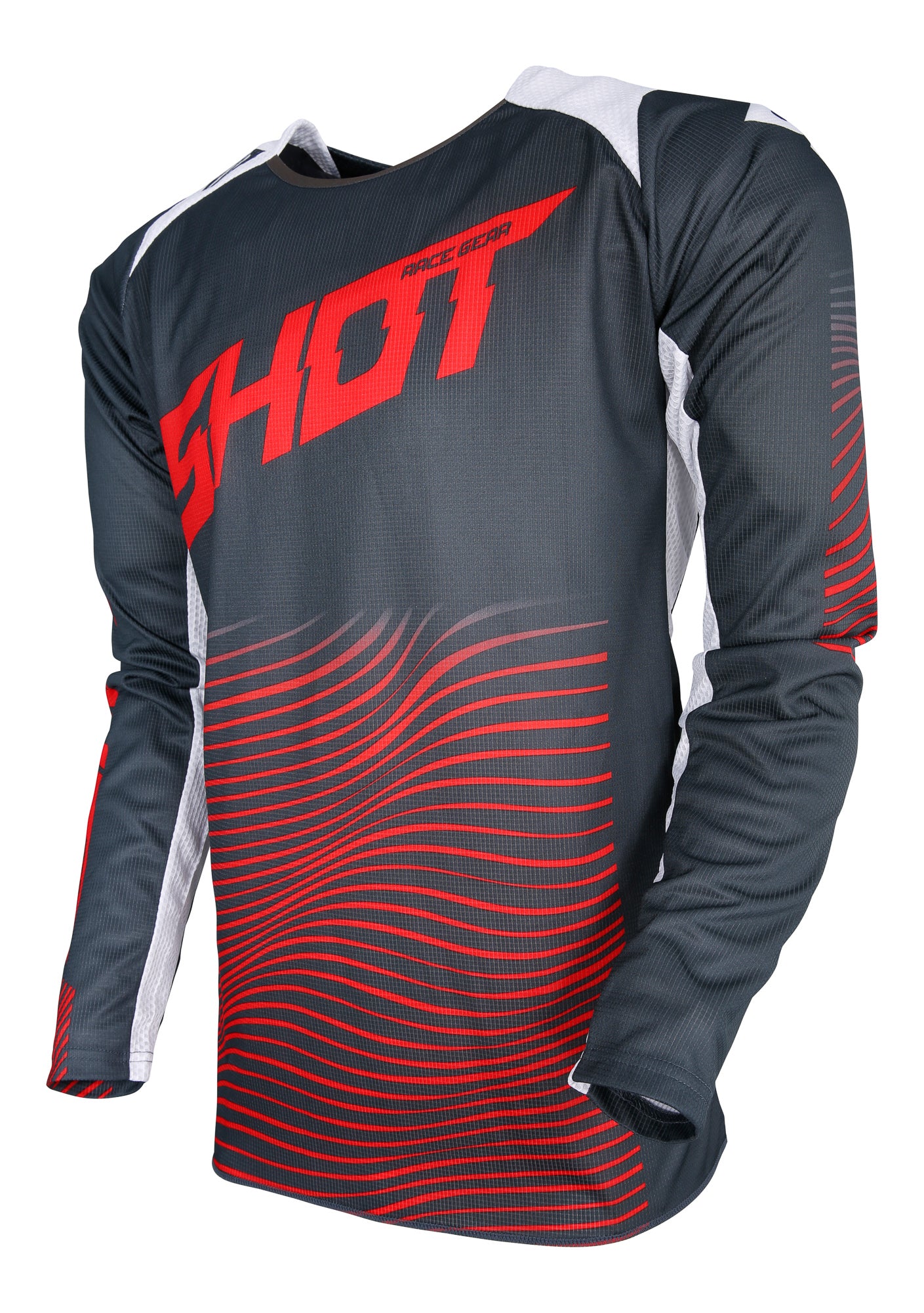 Shot Aerolite Optica MX Jersey Red  - FREE UK Delivery - Moto Central