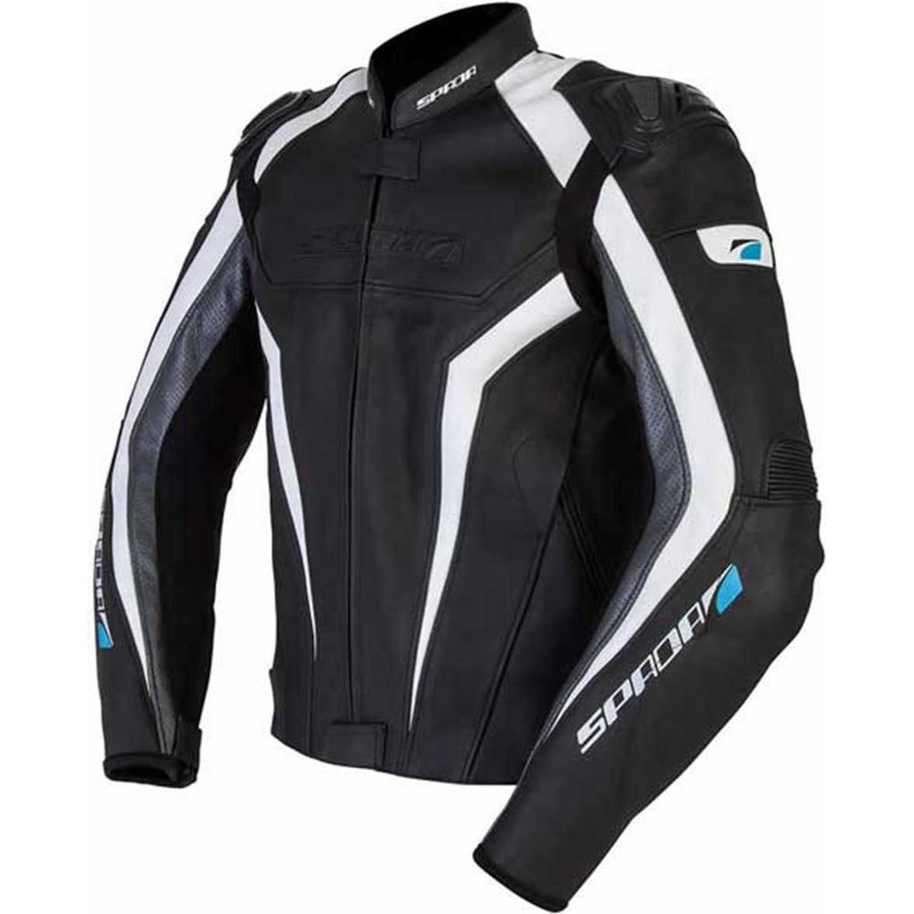 Spada Corsa GP Leather Jacket Black / White / Anthracite