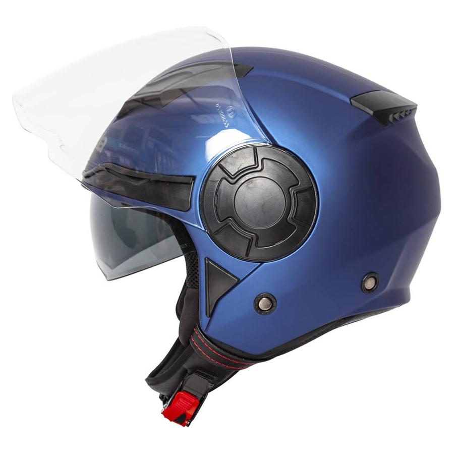 Spada Lycan Open Face Helmet Matt Blue  - FREE UK Shipping, FREE 365 Day Returns | Moto Central