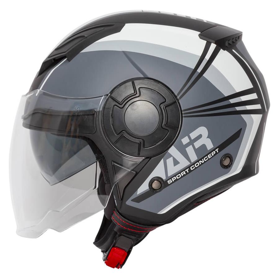 Spada Lycan Strobe Open Face Helmet Matt Black / White  - FREE UK Shipping, FREE 365 Day Returns | Moto Central