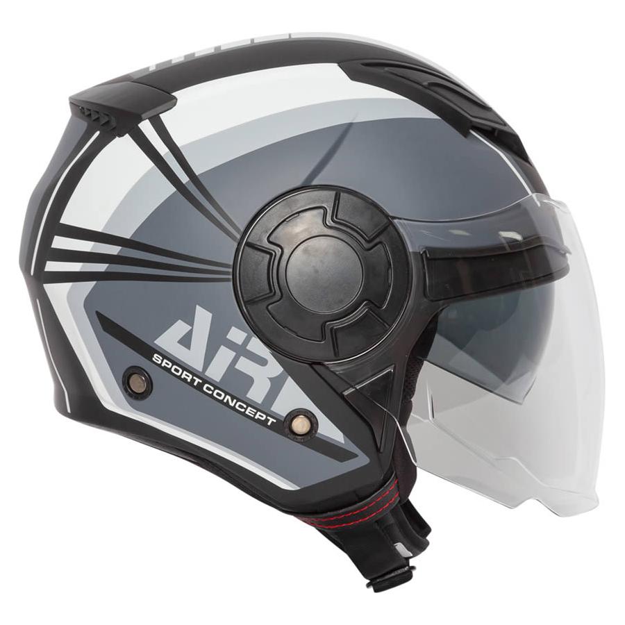 Spada Lycan Strobe Open Face Helmet Matt Black / White  - FREE UK Shipping, FREE 365 Day Returns | Moto Central