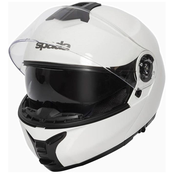 Spada Orion Flip-Up Helmet White - FREE UK Shipping, FREE 365 Day Returns | Moto Central