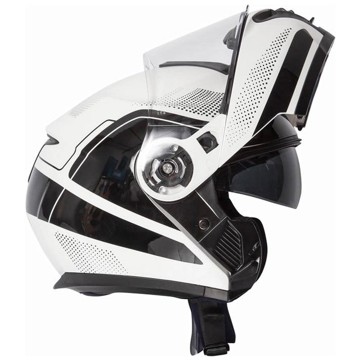 Spada Orion Pixel Flip-Up Helmet White / Black - FREE UK Shipping, FREE 365 Day Returns | Moto Central