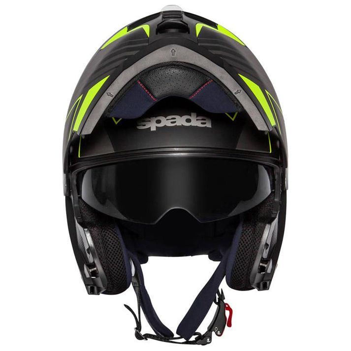 Spada Orion Whip Flip-Up Helmet Matt Black / Fluo Yellow - FREE UK Shipping, FREE 365 Day Returns | Moto Central