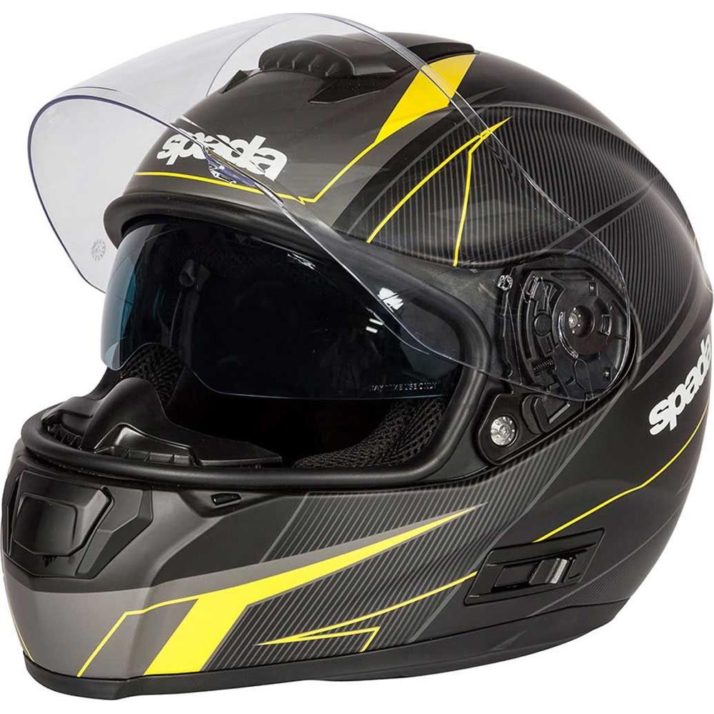 Spada SP16 Linear Full Face Helmet Matt Black / Yellow / Anthracite