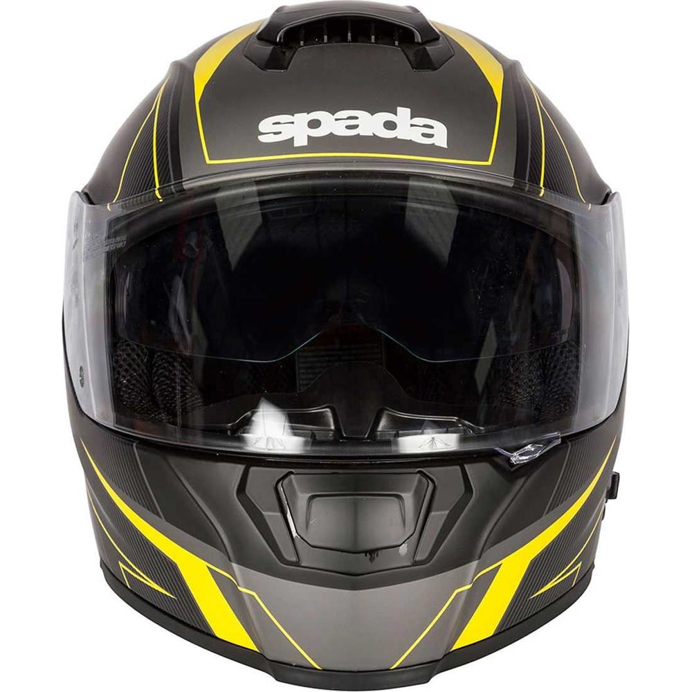 Spada SP16 Linear Full Face Helmet Matt Black / Yellow / Anthracite - FREE UK Shipping, FREE 365 Day Returns | Moto Central