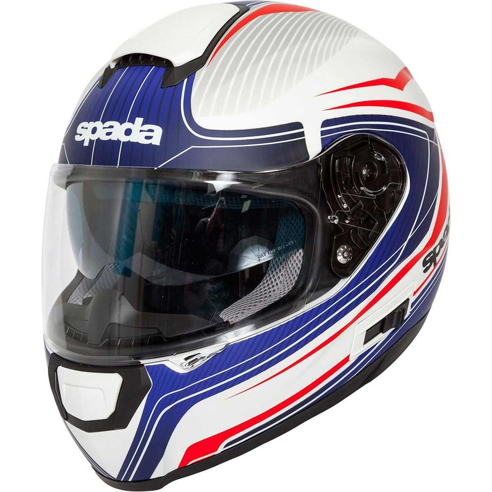 Spada SP16 Monarch Full Face Helmet White / Red / Blue