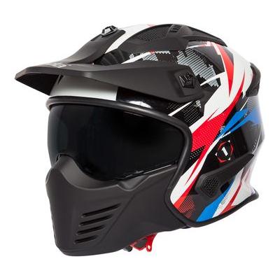 Spada Storm Open Face Helmet Gloss White / Red / Blue