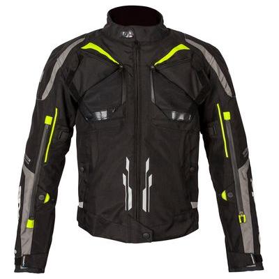 Spada Urbanik CE Textile Jacket Black / Fluo Yellow - FREE UK Shipping, FREE 365 Day Returns | Moto Central