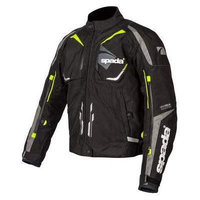 Spada Urbanik CE Textile Jacket Black / Fluo Yellow - FREE UK Shipping, FREE 365 Day Returns | Moto Central