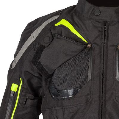 Spada Urbanik CE Textile Jacket Black / Fluo Yellow - FREE UK Shipping, FREE 365 Day Returns | Moto Central