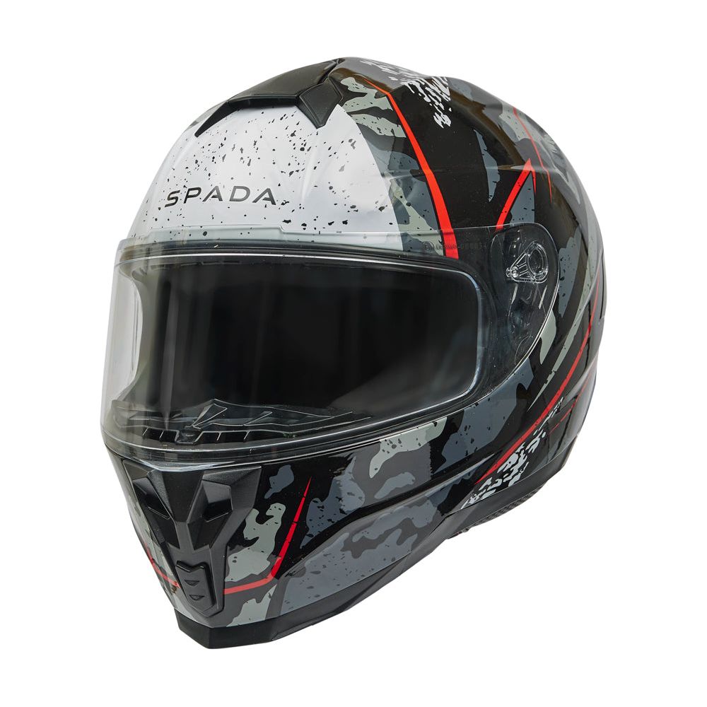 Spada Raiden 2 Meisai Red Full Face Helmet Camo Red