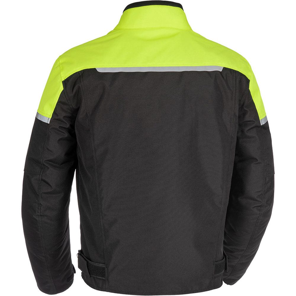 Spartan Short Waterproof Textile Jacket Black / Fluo Yellow