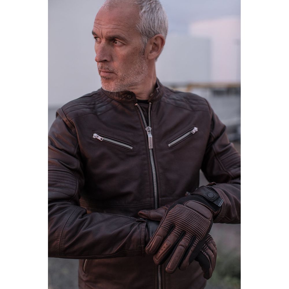 Spidi Garage CE Leather Jacket Brown