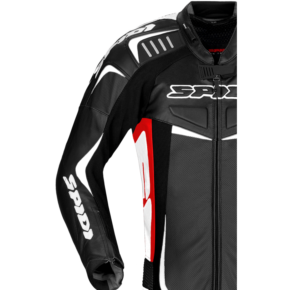 Spidi Track Wind Pro CE 1 Piece Leather Suit Black / Red / White