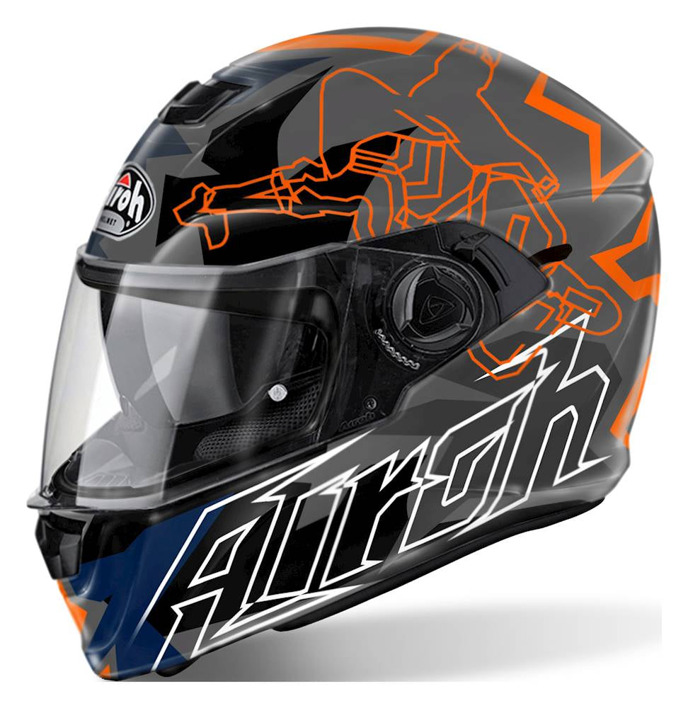 Airoh Storm Full Face Helmet Gloss Bionikle Orange