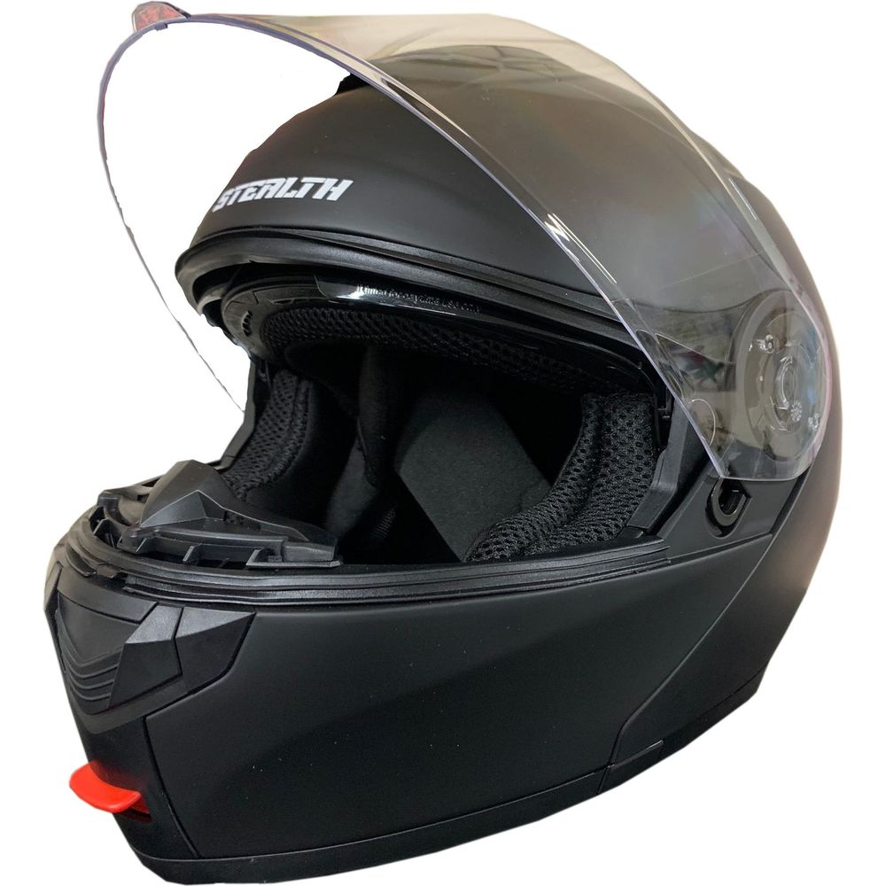 Stealth V159 Flip-Up Helmet Plain Matt Black