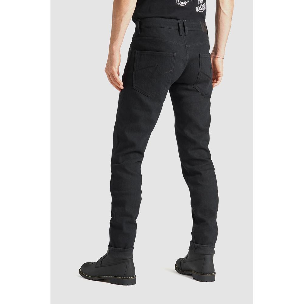 Pando Moto Steel Black 02 Slim Fit Denim Jeans Black - FREE UK Shipping, FREE 365 Day Returns | Moto Central