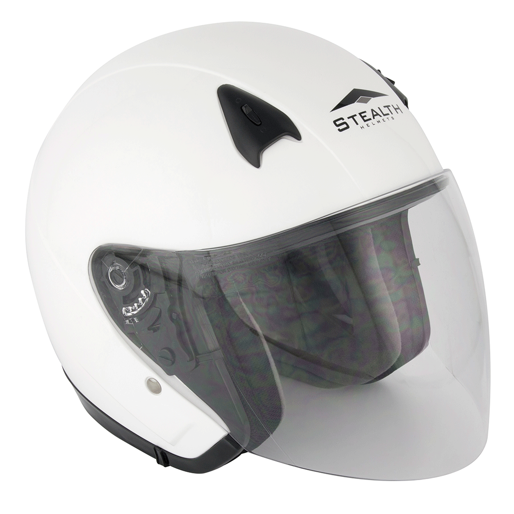 Stealth NT200 Open Face Helmet White  - FREE UK Delivery - Moto Central