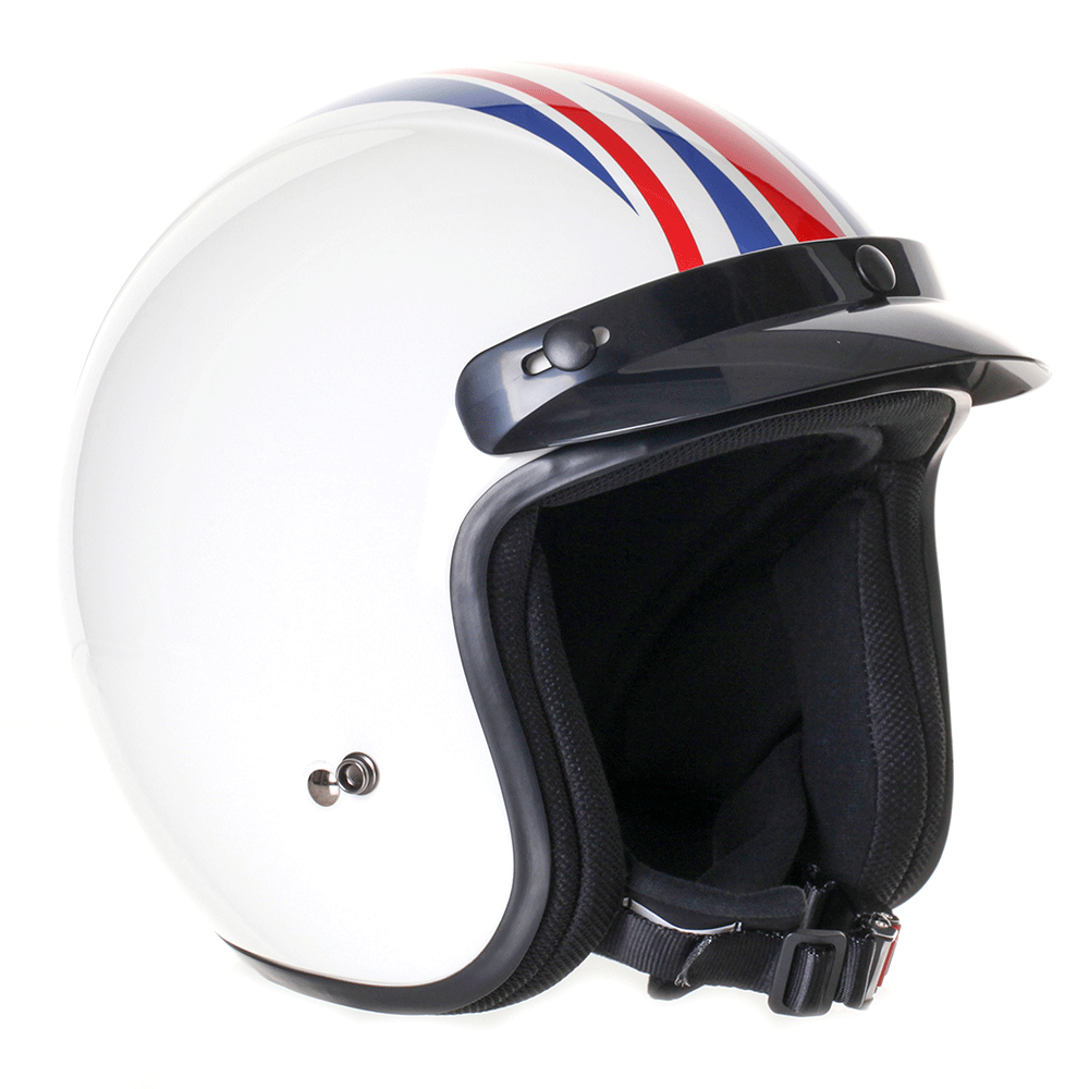 Stealth HD320 Union Jack Open Face Helmet White