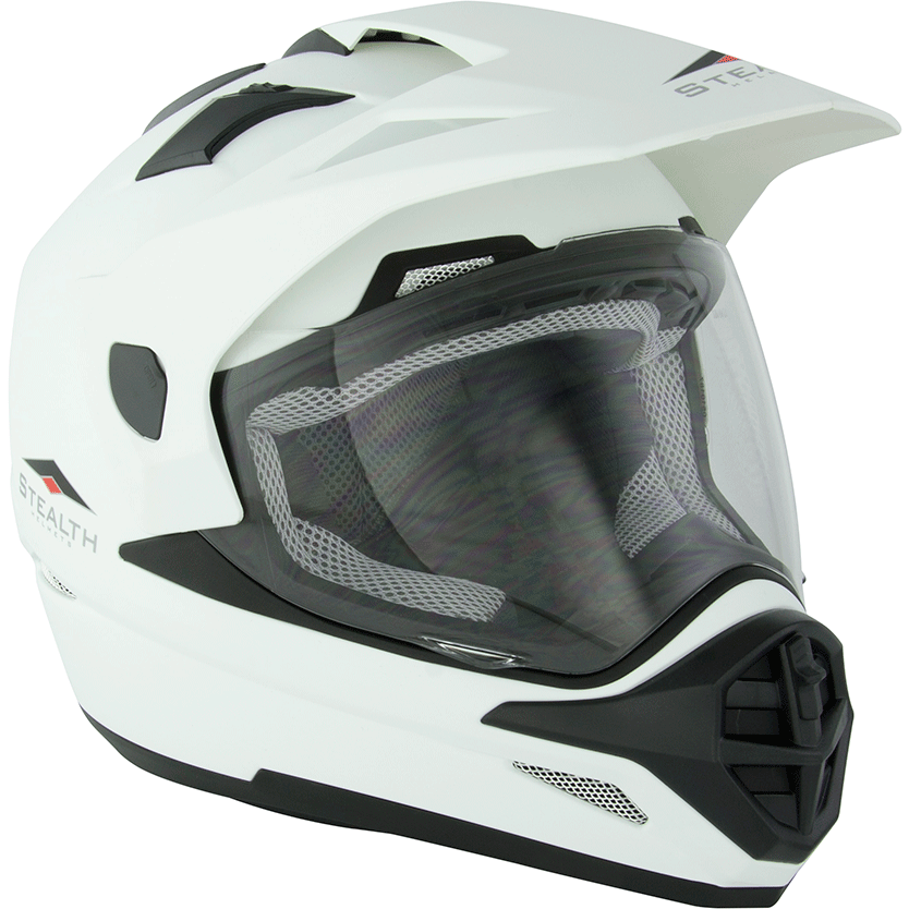 Stealth HD009 Adventure Dual Sport Helmet White