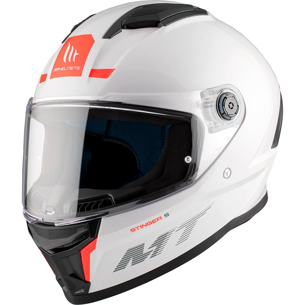 MT Stinger 2 A0 Full Face Helmet Gloss White - FREE UK Shipping, FREE 365 Day Returns | Moto Central