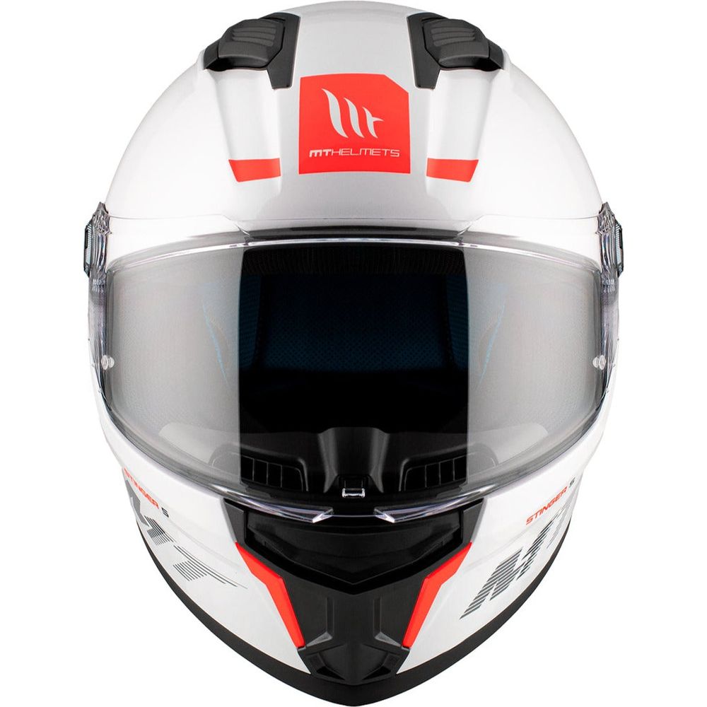 MT Stinger 2 A0 Full Face Helmet Gloss White - FREE UK Shipping, FREE 365 Day Returns | Moto Central