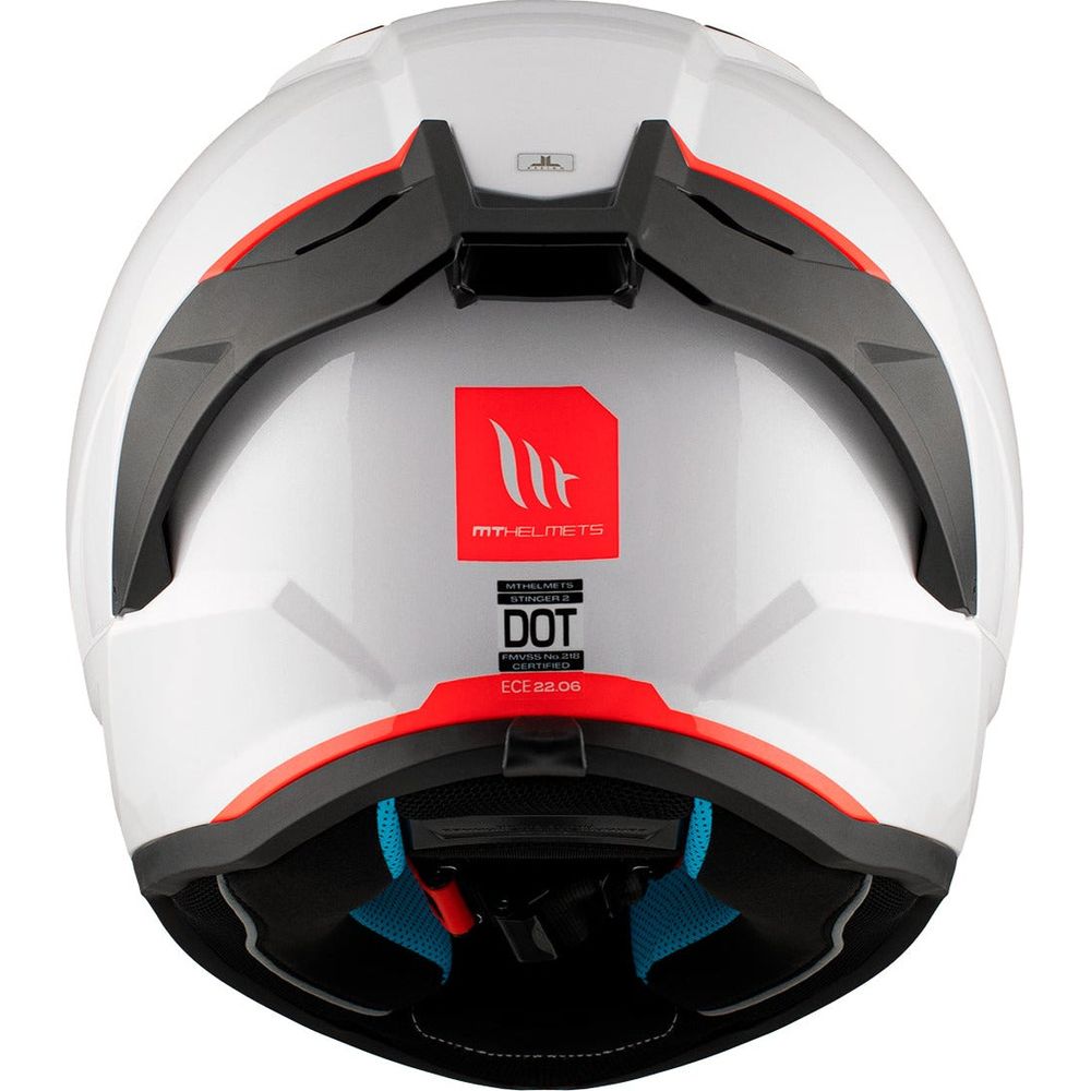 MT Stinger 2 A0 Full Face Helmet Gloss White - FREE UK Shipping, FREE 365 Day Returns | Moto Central