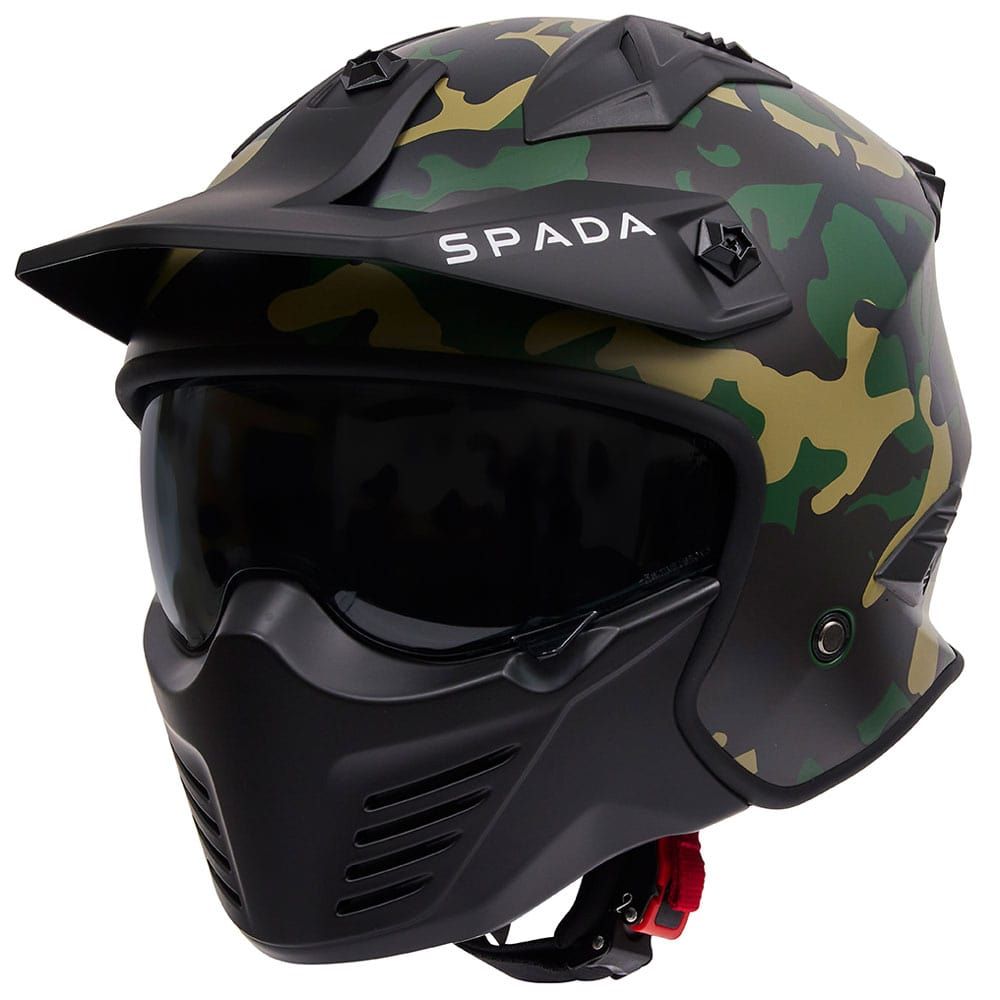 Spada Storm 06 Open Face Helmet Camo Green