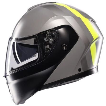 AGV Street Modular Resia Flip-Up Helmet Grey / Black / Fluo Yellow