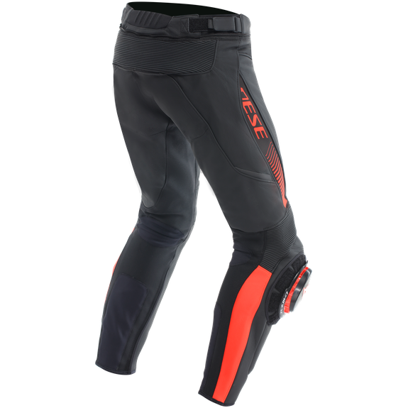 Dainese Super Speed Leather Trouser Black / Fluo Red