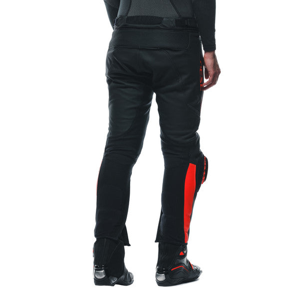 Dainese Super Speed Leather Trouser Black / Fluo Red