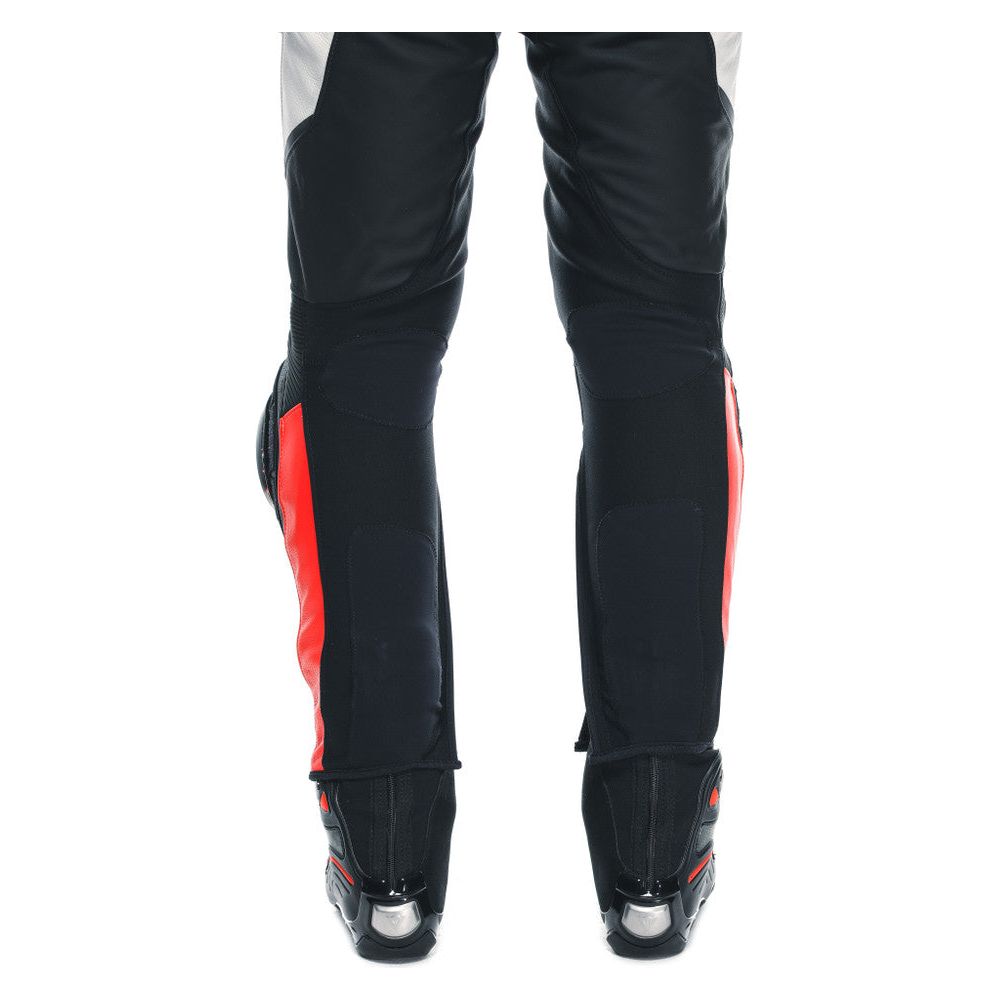 Dainese Super Speed Perforated Leather Trouser Black / White / Fluo Red