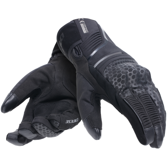 Dainese Tempest 2 D-Dry Short Thermal Textile Gloves Black