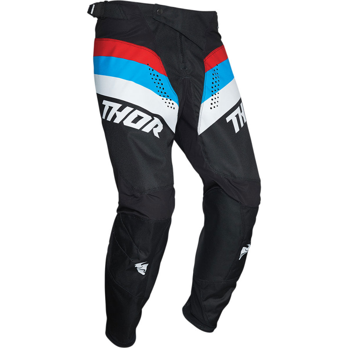 Thor Pulse Racer Textile Trouser Black / Red / Blue