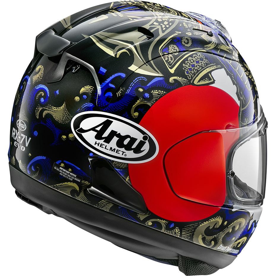 Arai RX-7V Evo Samurai Full Face Helmet Replica - FREE UK Shipping, FREE 365 Day Returns | Moto Central