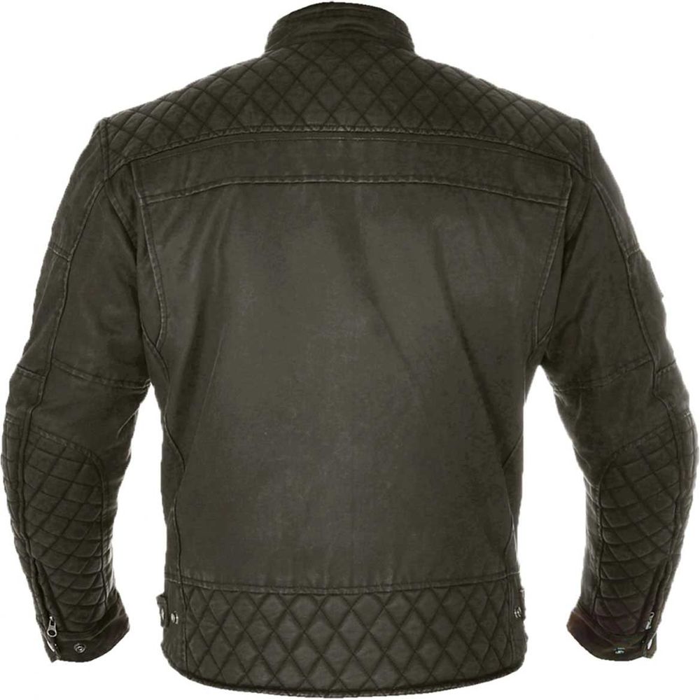 Oxford Hardy Wax Textile Jacket Olive - FREE UK Shipping, FREE 365 Day Returns | Moto Central