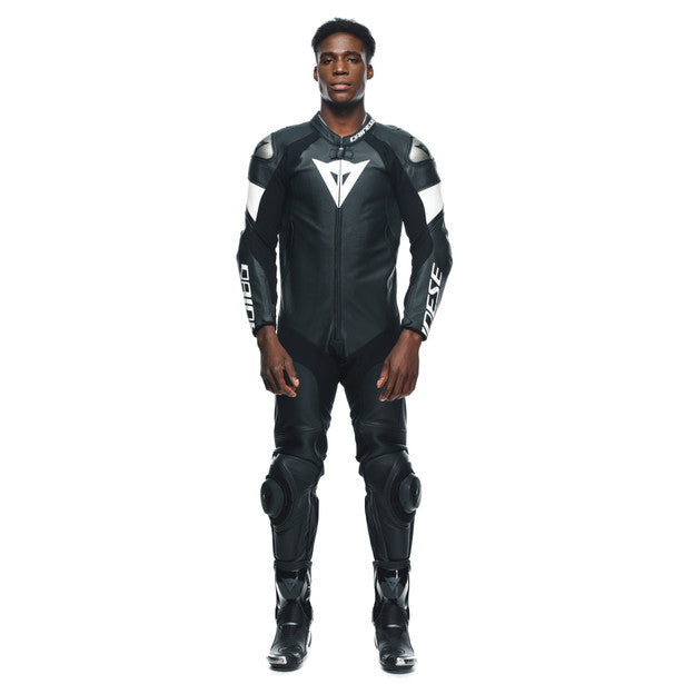 Dainese Tosa One Piece Perforated Leather Suit Black / White